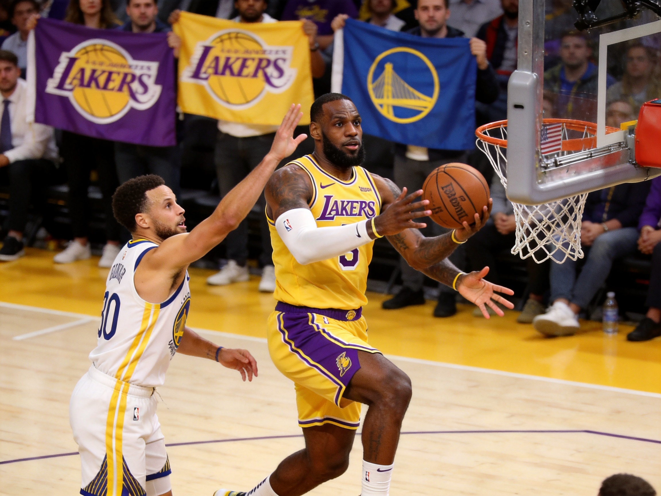NBA湖人vs勇士战报